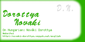 dorottya novaki business card