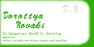 dorottya novaki business card